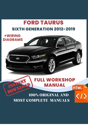 Ford Taurus 2013-2019 Car Repair Manual: Workshop DIY Guide & Maintenance, Instant Download Html - Etsy