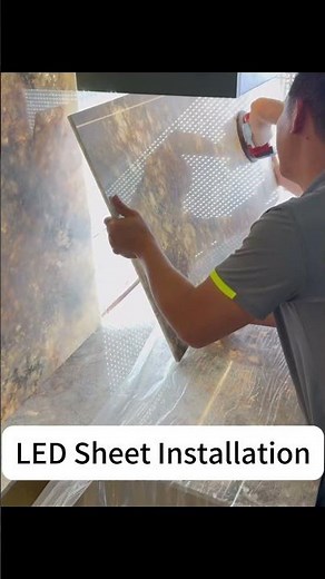 Seamless LED Backlight Sheet Behind Marble - superlightingled