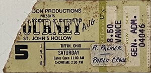 Aug 05, 1978: Journey / Pablo Cruise / Robert Palmer at St. Johns Hollow Tiffin, Ohio, United States | Concert Archives
