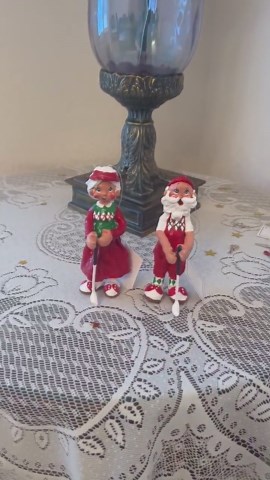Handmade Santa Golf Ornaments, Christmas Golfer Figurines, - Etsy