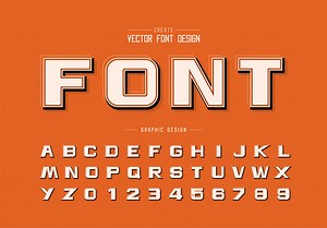 font and alphabetical vector on background, letter and text graphic...