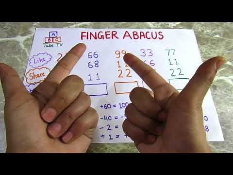 FINGER ABACUS(PART 15) - LEARN TO ADD 100 PLACE DIGIT WITH FINGER ABACUS - ABACUS BY ABCTUBE TV