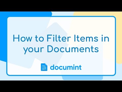 How to Filter Items in your Documents 🎯