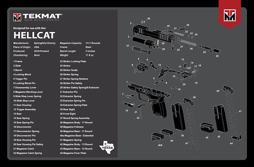 Springfield Hellcat Gun Cleaning Mat