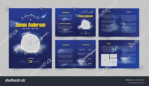 Funeral Program Funeral Ceremony Template Design Stock Vector (Royalty Free) 2429452645 | Shutterstock