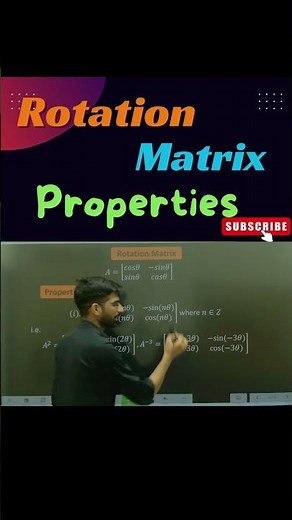 🌀 Rotation Matrices for JEE Mains & Advanced! 📐#jeemains #jeeadvanced #matrix