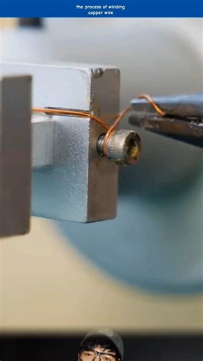 the process of winding copper wire
