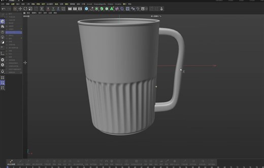 C4D杯子建模