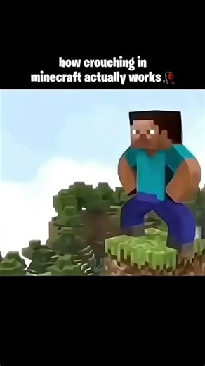 How Crouching Works......💀💀 #minecraft #shorts #funny