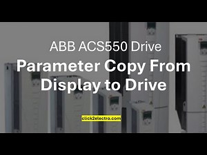 ABB ACS550 drive parameter copy from display to drive in english