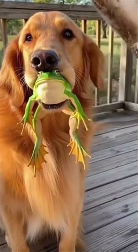 Frog Croaks Startle Cat with Sudden Jump