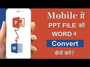 How to Convert PPT to Word in Mobile | Convert Powerpoint File To Word In Mobile | PPT To Word