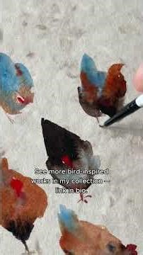 Chickens on handmade paper