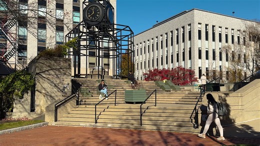2K views · 40 reactions | Off the clock. Taking time out in the ☀️ on Richardson Plaza. | Northeastern University | Facebook