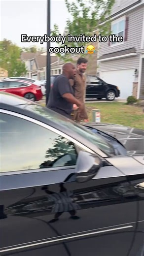 The UPS driver got invited to the cookout and walked away with a plate for the ride home