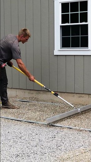 Screeding standing up is easy #pavetool #hardscape