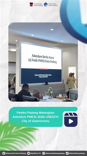 Pemerintah Kota Padang terus mematangkan langkah strategis dengan melakukan penandatanganan adendum PMK3I, sebagai bagian penting menuju pengakuan UNESCO City of Gastronomy 2027. Wali Kota Padang Fadly Amran menegaskan bahwa predikat kota kreatif bukan sekadar status, melainkan hasil dari kerja kolaboratif yang berkelanjutan antara pemerintah, komunitas, akademisi, pelaku usaha, dan media. Penguatan identitas gastronomi Padang dilakukan melalui penataan pusat kuliner, penyelenggaraan festival ya