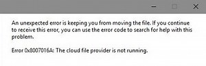Fout 0x8007016a 'Cloud File Provider werkt niet' op Windows 10 oplossen - Windows Bulletin