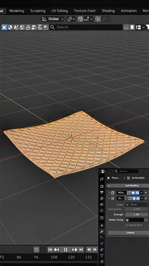 Watch me Turning a Plane into a Flexible Mesh!#animation #fyp #viral #blender