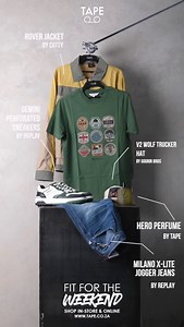 You might want to rethink your weekend drip when you see what we have on our radar 🔥! Come through to TAPE to get yourself Fit for the Weekend. Visit www.tape.co.za to find your nearest TAPE store or shop online. #officiallytape #TAPE #HomeOfStreetwear #streetwear #footwear #snobshots #essentials #drip #sneakers #cutty #replay #diesel #bensherman #fragrances #gstarraw #fashion #kicks #style #trend #outfitinspo #fashionstyle #summer | TAPE