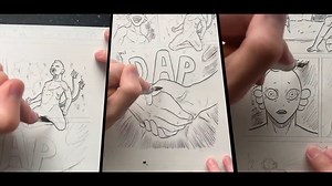 Traditional Manga Page Drawing Process
