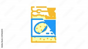 sorghum gluten free animated color icon sorghum gluten free sign. isolated on white background