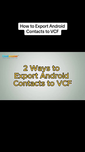 How to export Android contacts to VCF #howto #exportcontacts #vcf #androidtips #androidtricks