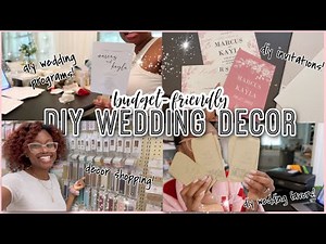 DIY WEDDING DECOR ON A BUDGET!💍| DIY Invitations, Table Decor, Wedding Favors + Shop with Me & HAUL