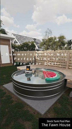 Stock Tank Pool Deck for 8ft Pool (DIY Plan)