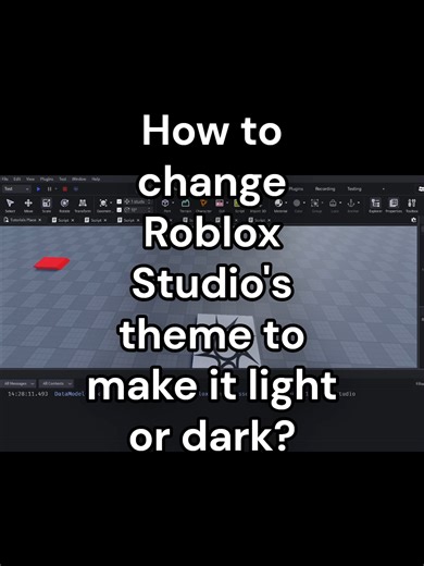 How to change Roblox Studio's theme to make it light or dark? #roblox #robloxtiktok #robloxfyp #viral #tutorials