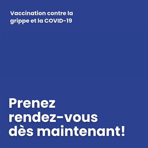 La campagne de vaccination saisonnière pour se protéger contre les virus respiratoires commence le 15 octobre prochain! Vous pouvez dès maintenant prendre rendez-vous sur Clic Santé 👉 https://portal3.clicsante.ca/services/vaccination-covid-grippe Pour en savoir plus 👉 https://www.santemonteregie.qc.ca/services/vaccination-contre-la-grippe-et-la-covid-19 | CISSS de la Montérégie-Centre