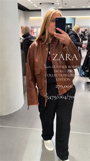 5479/064/700🔥 100% LEATHER BOMBER JACKET❤️ZARA#zarahaul #zarashoppinghaul #zarajacket #zaraleatherjacket #
