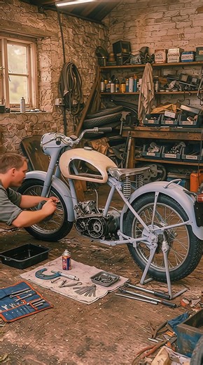 This Rusty Motorcycle Became Brand New #motorcycle #timelapse #bikebuild #engineering #viralshorts