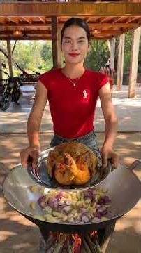 Amazing cooking chicken🐔 crispy recipe with vegetable Recipe.. #chickenrecipe #vegetablerecipe