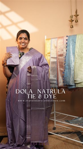 5.8K views · 3 comments | Dola Silk with Rich Pallu - Natural Dye in Patel Shade at Super Exclusive Sample making price @ Rs 2200 We just tried it and it came out so so beautiful Book now in our website: www.travelstorycollectives.com Under Bhuj Section For WhatsApp Support: 8939402536 | Saree Story With Shanmuga Priya | Facebook
