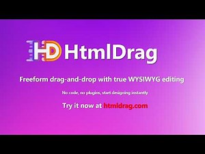 HtmlDrag - Freeform Drag & Drop HTML Editor for Final Tweaks