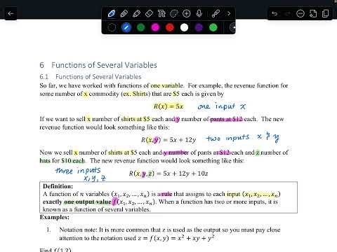 Part 1: Intro to Functions of Several Variables