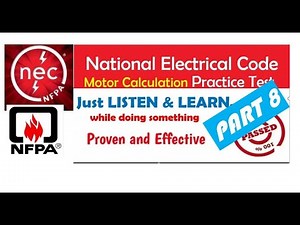 National Electrical Code Cable size, color, Voltage and Amps, Part 8