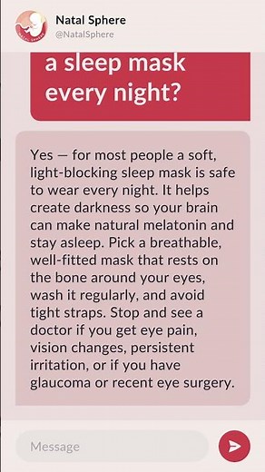 Is it okay to wear a sleep mask every night?