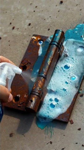 Rusty Door Hinge Turns Mirror Clean in Seconds Satisfying Transformation