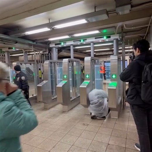 Citizen App | Safety on Instagram: "A New Yorker was seen crawling under the new subway turnstiles, which were just freshly installed. #citizen #citizenapp #protecttheworld Video courtesy of @audria_audrey"
