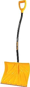 True Temper 1603400 Poly Snow Shovel/Pusher with Ergonomic D-Grip Steel Handle 18 Inch