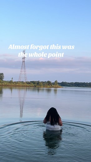 An impromptu, fully clothed 6am swim, just because the water looked so good #