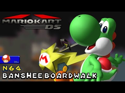 Mario Kart DS - 50cc - Yoshi - Shooting Star - N64 Banshee Boardwalk | Ep. 3550