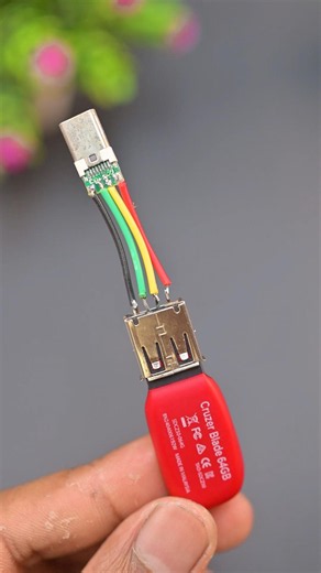 Homemade Type-C OTG Cable | Simple DIY Project #shorts #otg #diy