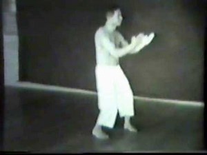 Uechi Kanei mastering his karate in 1965