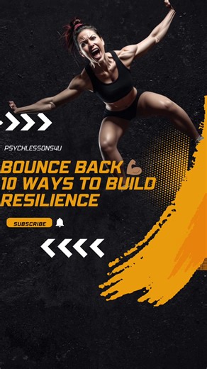 Top 10 ways to build resilience and bounce back stronger after experiencing setbacks or failures in life. Life is unpredictable, and it's how we handle challenges that truly defines us. #resilience #psychology #comebackstronger #comebackseason #motivational #motivation #encouragement
