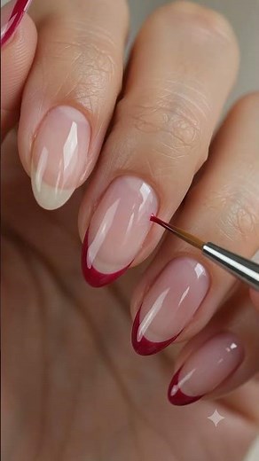 How to Apply Red French Tip Press On Nails #RedNails #PressOnNails #DIYNails #frenchtipnails