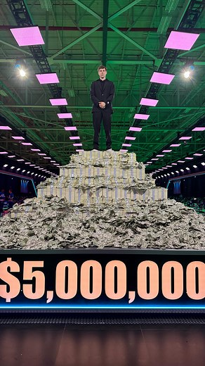Nolan Hansen on Instagram: "$5,000,000 looks pretty crazy in person 🥴 BEAST GAMES BEAST GAMES BEAST GAMES"