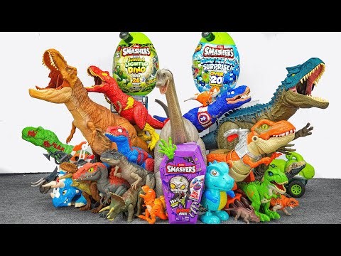 Jurassic World Unboxing Review | Trex Indoraptor Big Smasher Dino Indominus Rex Allosaurus | ASMR